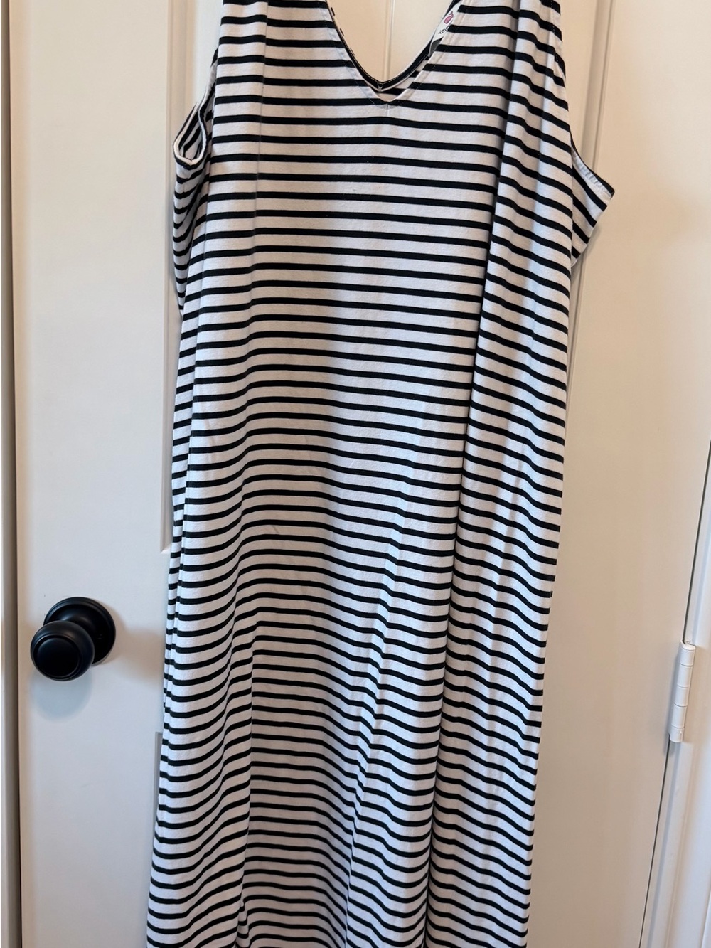 Vineyard Vines 3X Black White Striped Maxi Dress